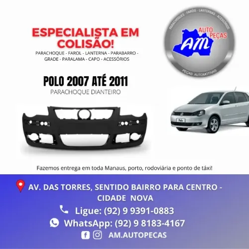 parachoque dianteiro POLO 2007 ate 2011 