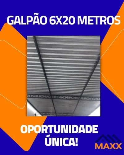 GALPÃO 6X20MTS - OPORTUNIDADE ÚNICA R$19.900,00