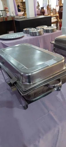 Rechaud retangular de inox