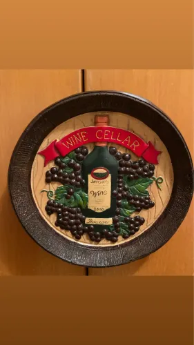 Quadro tampa de barril grande Wine Cellar (vinho, vinhedo, videira, adega).