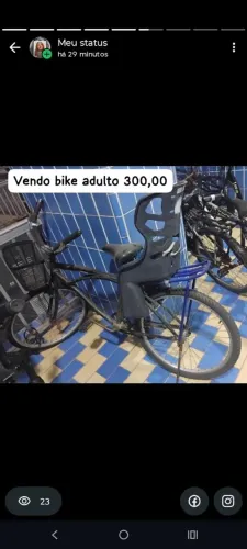 Bicicleta completa adulto com cadeirinha