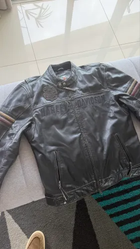 JAQUETA HARLEY DAVIDSON COURO DE CARNEIRO