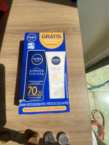 Kit Protetor Solar FPS 70 200ml + Protetor Facial 40ml