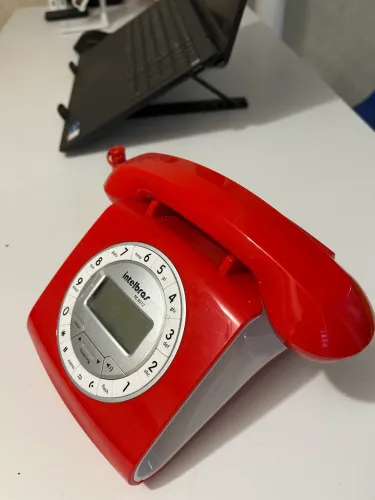 Telefone Retrô Vermelho Intelbras