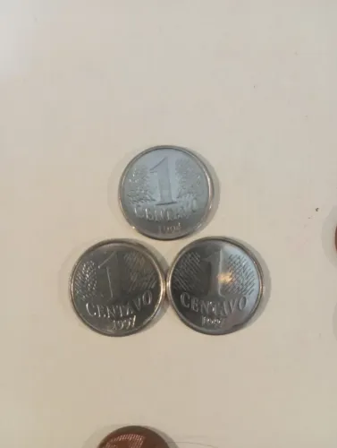 Moedas de 1 centavo 