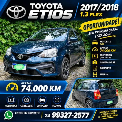 Toyota Etios X 1.3 Flex 16V 5P Mec. 2018