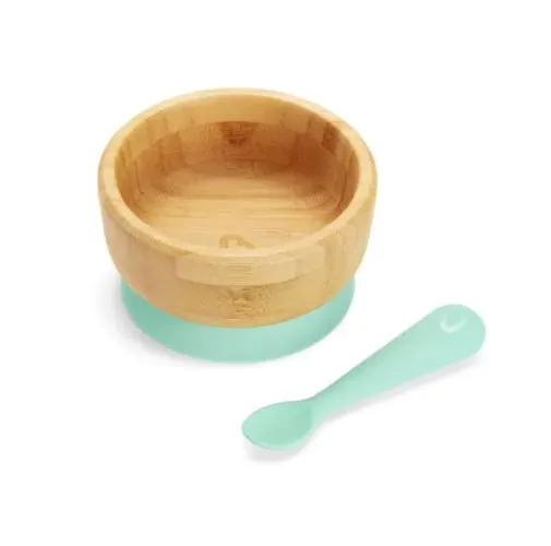 TIGELA COM VENTOSA E COLHER - BAMBU - MUNCHKIN