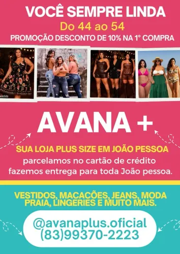 moda plus do 44 ao 54, camisa, saía, Bermudas calças vestidos, macaquinhos, moda praia... 