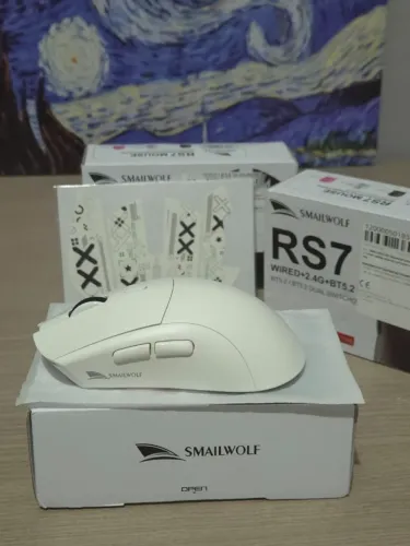 Mouse Gamer RS7 - PAW3311 e Tri-Mode