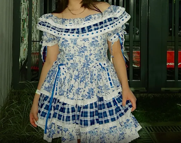 Vestido de festa junina Via Flora