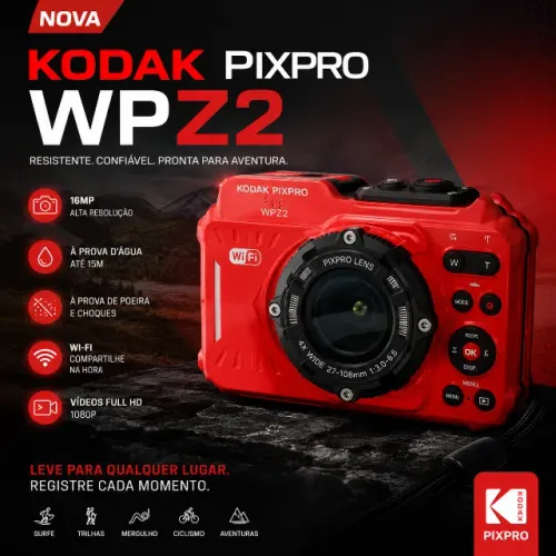 CAMERA KODAK WPZ2 VERMELHA USADA