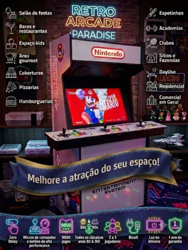 Fliperama para Qualquer Comercio e Residência