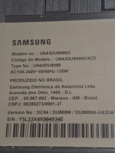 Placas tv Samsung UN43DU8000G