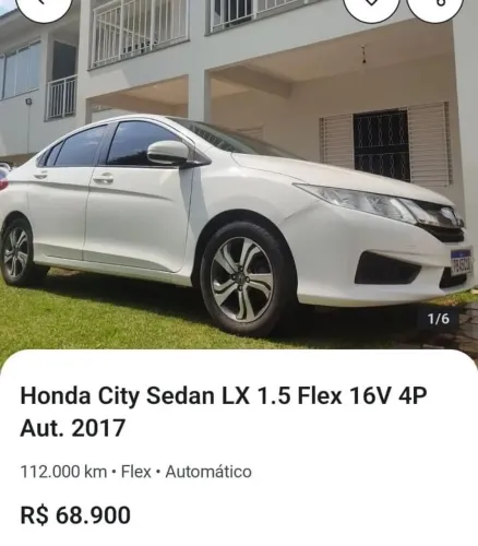 Honda City Sedan LX 1.5 Flex 16V 4P Aut. 2017