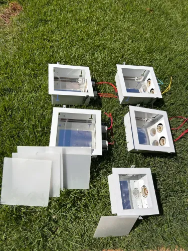 Kit 5 Luminárias de embutir alumínio x acrílico