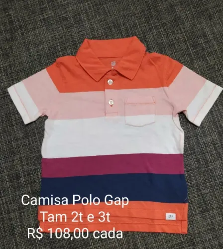 Camisa Polo listrada tamanho 2 e tamanho 3 -Marca GAP