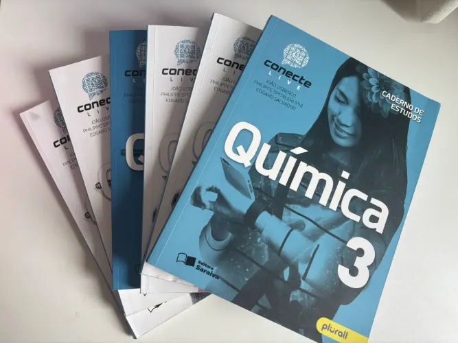 livros química- conecte live- volumes 1 e 3