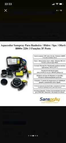 Banheira hidromassagem completa