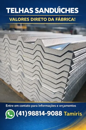 TELHA SANDUICHE TRAPÉZIO 40 / TRAPÉZIO 25