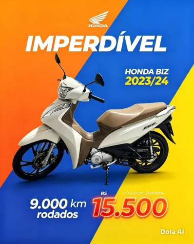 HONDA BIZ 125 - 2024 | BRANCA | ABAIXO DA FIPE