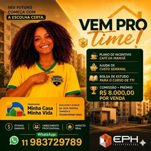 Corretor de imóveis c/s experiência Ajuda de custo curso TTI