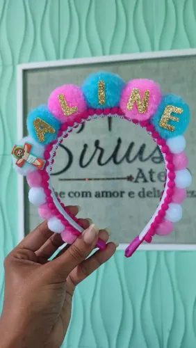 Tiara laço ministério infantil