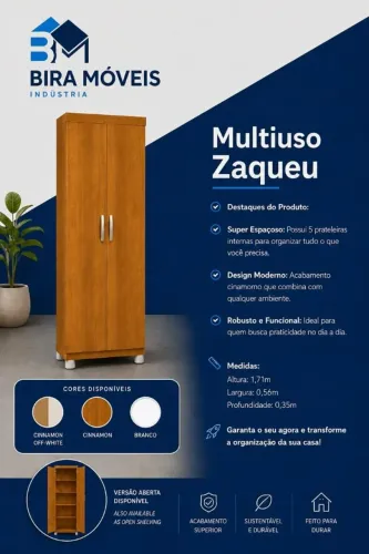 Mais Espaço para Seu Dia a Dia: Multiuso Zaqueu com 4 Prateleiras e Oferta Exclusiva