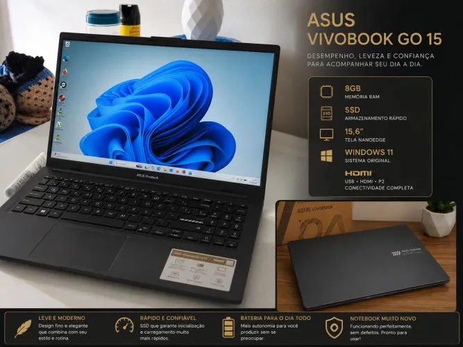 Notebook Asus vivobook Go 15 Ryzen 5 7520U
