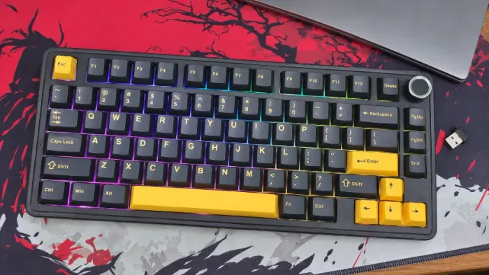 Teclado Mecânico AULA F75 RGB - Bluetooth, 2.4 GHz e USB-C