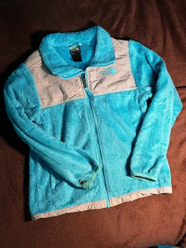 Jaqueta de lã North Face Osito fuzzy turquesa