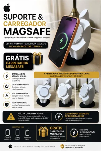 Carregador + Suporte MegaSafe