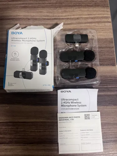 Microfone de lapela Boya para IPhone 