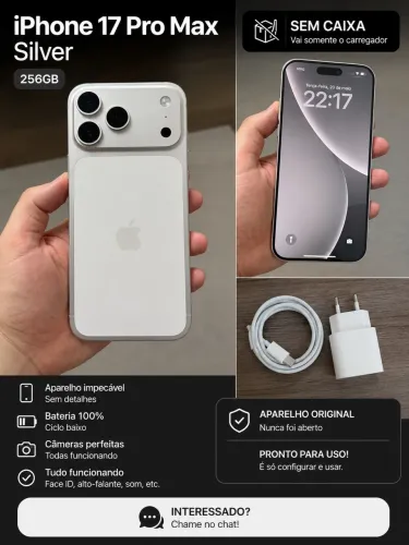 iPhone 17 pro Max 256 silver