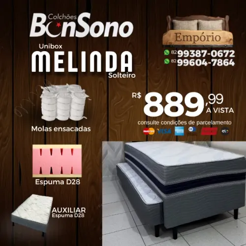 Bicama melinda molas ensacadas bonsono solteiro 88X188 pronta entrega