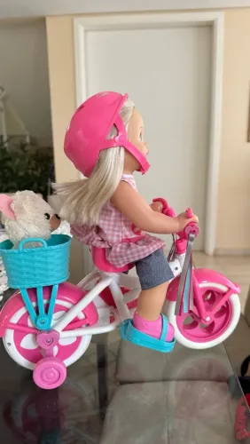 Boneca matel little mommy bicicleta