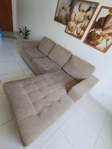 Sofa em L, usado