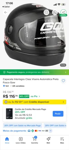 CAPACETE GOW