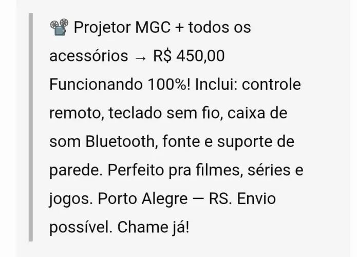 Projetor MGC