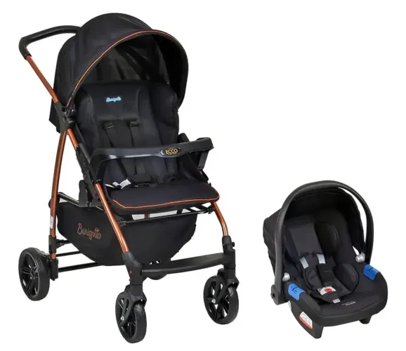 Carrinho de bebê com bebê conforto até 15kg Burigotto