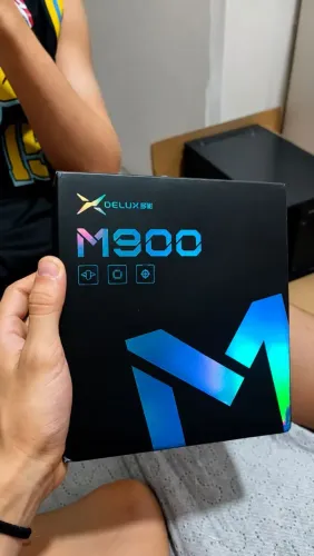 Mouse Delux M900 Pro 8K com Dock de Carregamento