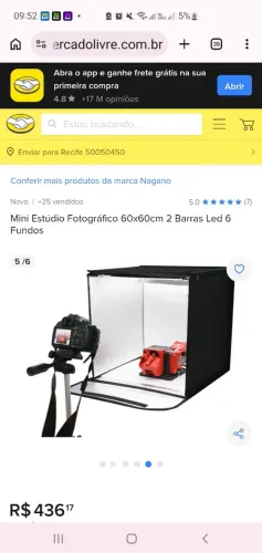 Tenda Fotográfica Profissional / Mini Estúdio Fotográfico