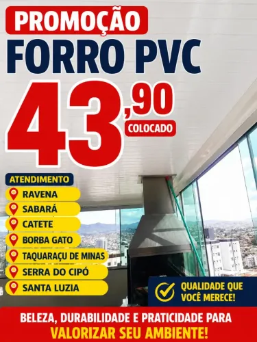 Forro pvc promoção 43.90 colocado