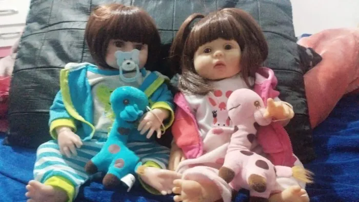 Boneca bebê reborn de silicone