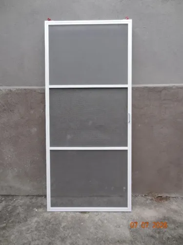 Porta/tela mosquiteira de correr, em alumínio 210x96cm