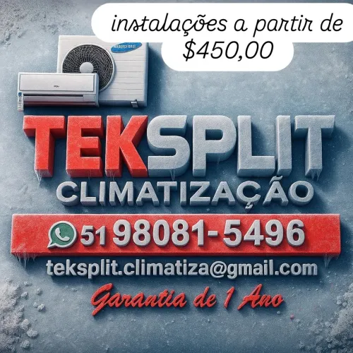 Instalação ar split $450,00