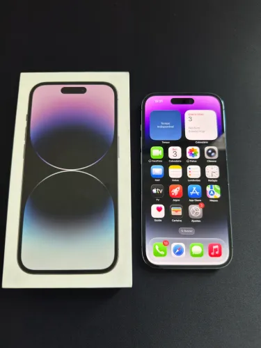 Vendo ou troco iPhone 14 Pro 128gb excelente estado (aceito cartão)