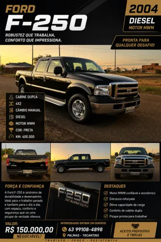 Ford F-250 XLT 4.2 180cv CD TB Diesel 2004