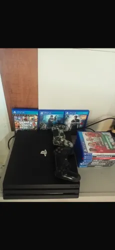 PS4 PRO COMPLETO, controles e jogos