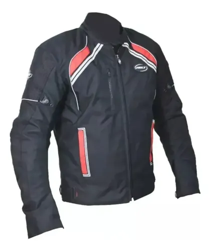 Jaqueta Motociclista Helt New Stroke Preto/vermelho Tamanho M, Forro Térmico Removível