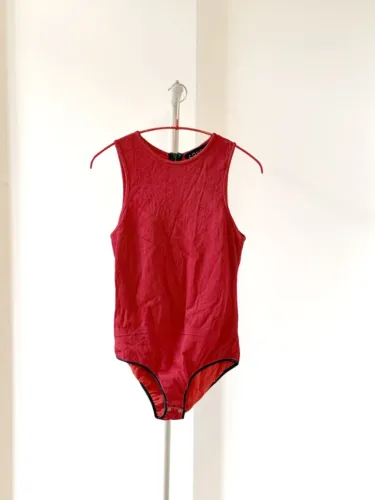 Body de tricô vermelho Coven P